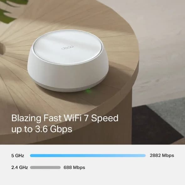 Router wireless TP-LINK BE3600 Whole Home Mesh Wi-Fi 7 System, WIFI 7, Mesh, Dual Band — miniatură