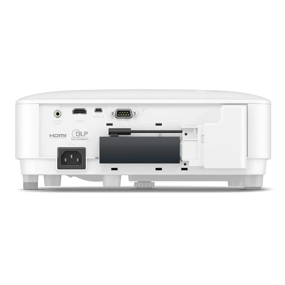 Videoproiector BenQ TH575i, Full HD (1920x1080), 3.800 lumeni, 16:9, 15.000:1, lampa 6.000 ore/ 15.000 ore ecomode, zoom 1.1x, 2* HDMI, USB Type A, RS232, boxa 10W, audio out, dongle smart BenQ QS01 cu Google TV si WiFi integrat, telecomanda cu baterii incluse, 2.3 kg, 29-34 dB, culoare alb — miniatură