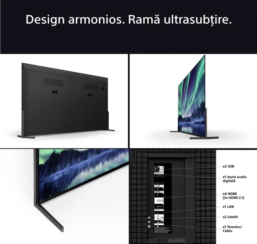 Televizor Sony BRAVIA 8M2 OLED 65XR8M2, 164 cm, Smart Google TV, 4K Ultra HD, 100 Hz, Clasa F — miniatură