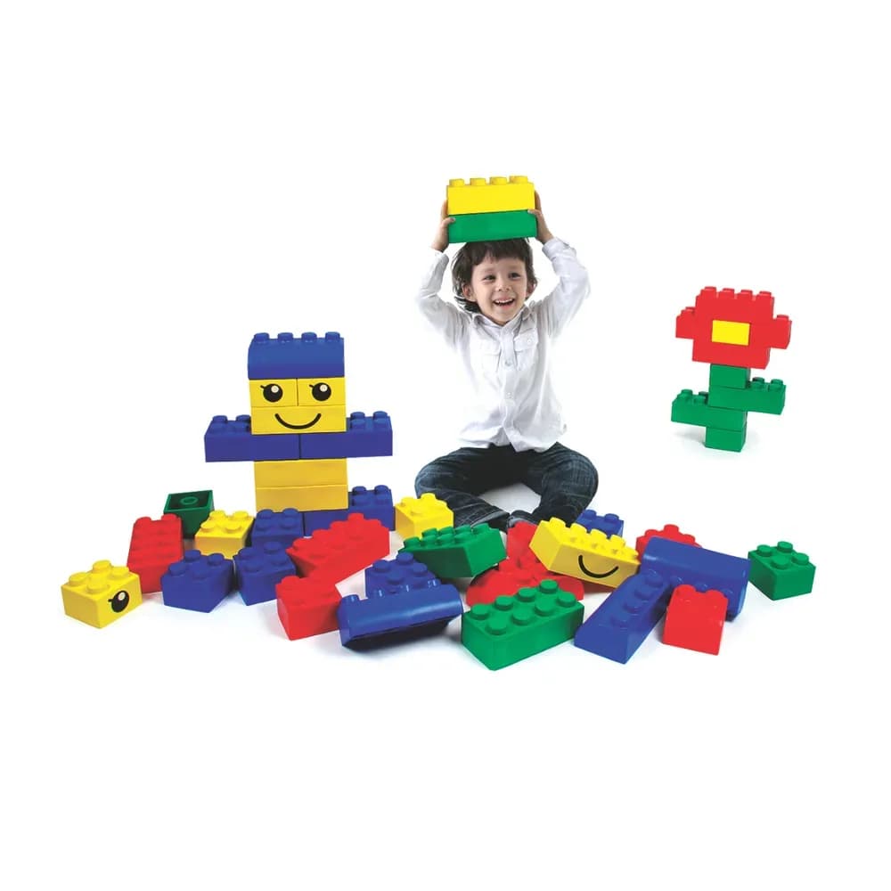 Set de cărămizi mari Wise, culori primare