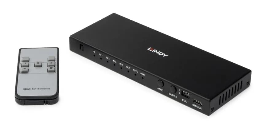 Switch HDMI 8K60 cu 4 porturi și eARC, Lindy 38386