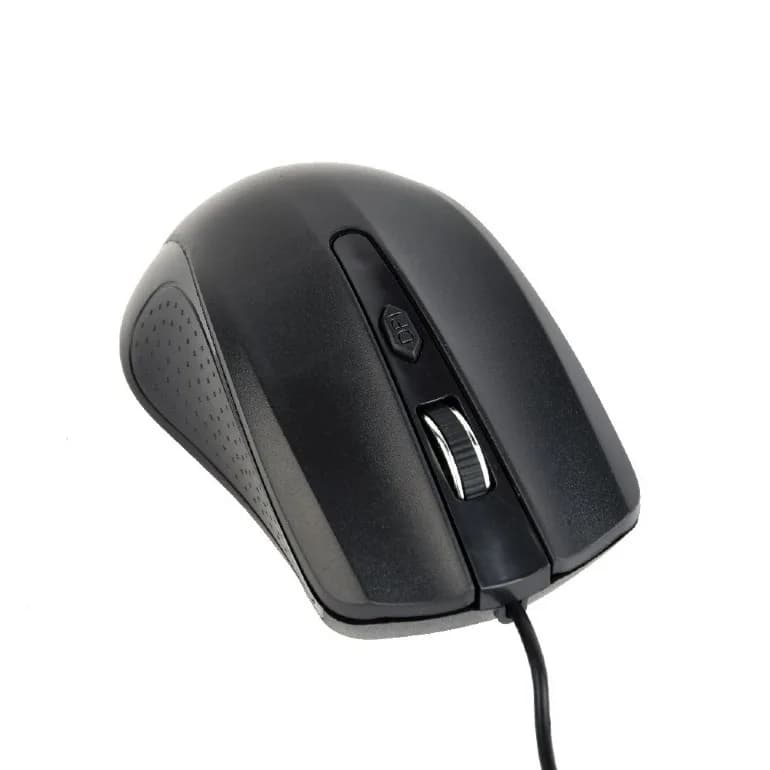 MOUSE GEMBIRD, PC sau NB, cu fir, USB, optic, 1200 dpi, butoane/scroll 4/1, cablu 1.8m, negru, "MUS-4B-01L" — miniatură