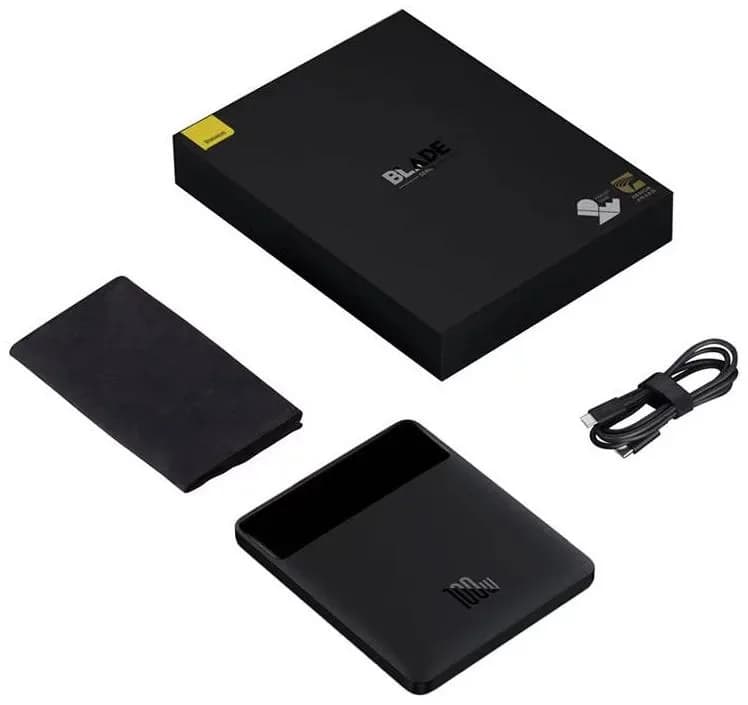 Baterie exerna Baseus Blade, 20000mAh, PD 100W, ultra thin, 2 x USB; 2 x USB Type-C, display digital pt. status baterie, total 5A