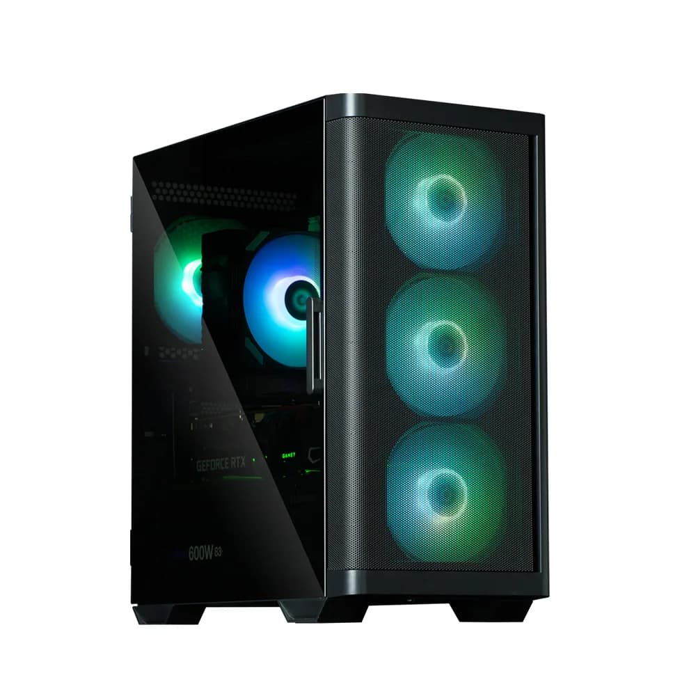 CARCASA Zalman "M4", mini tower, gaming, fara sursa, suporta 8xfan, 6xfan inclus, PSU shroud, USB 3.1 gen1 x 2, USB 2.0 x 1, audio+mic, negru, "M4 Black" — miniatură