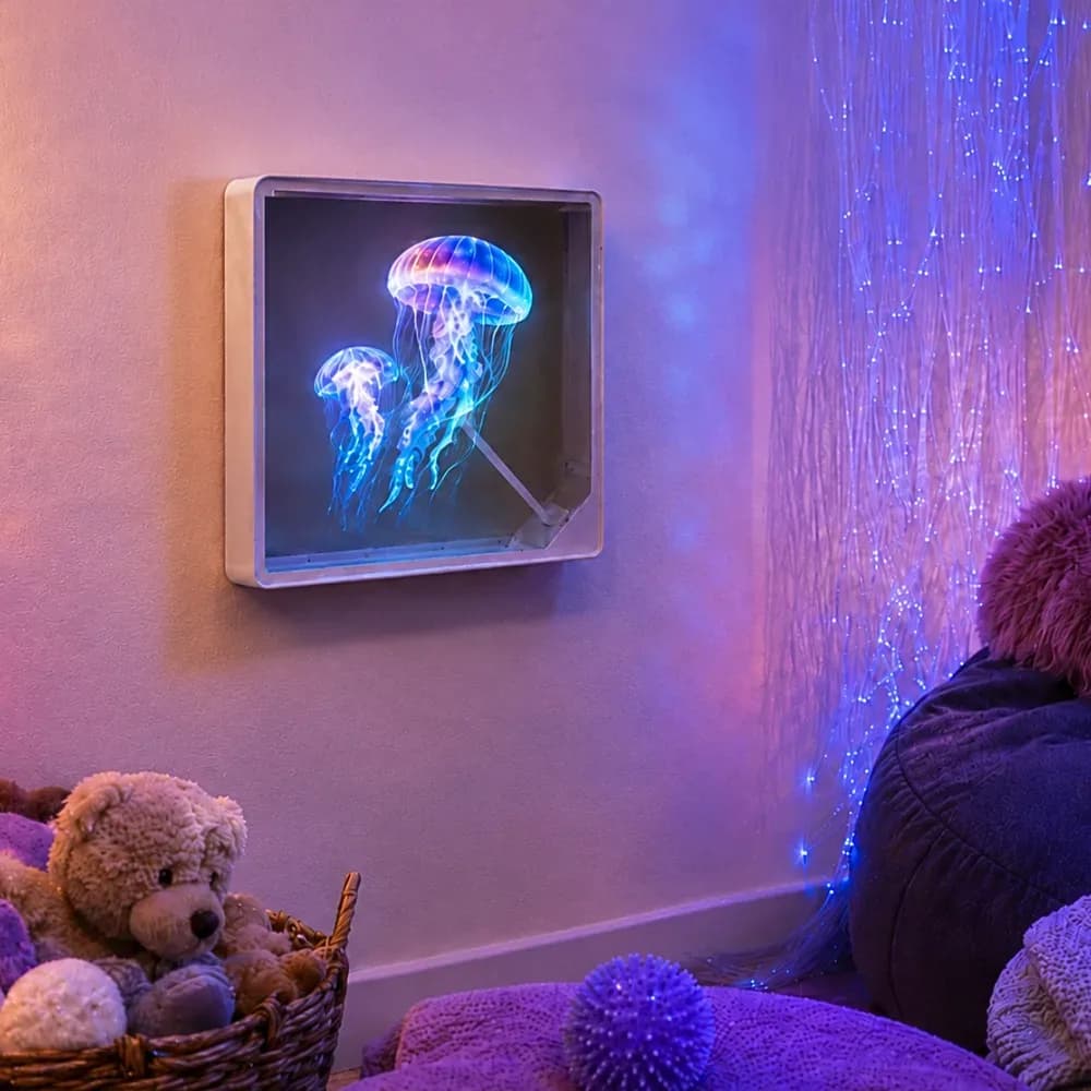 Hologramă 3D pătrată cu difuzor 42 cm — miniatură