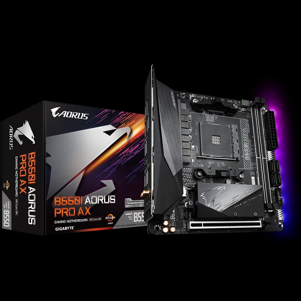 Placa de baza Gigabyte B550I AORUS PRO AX, Socket AM4, DDR4, Mini-ITX