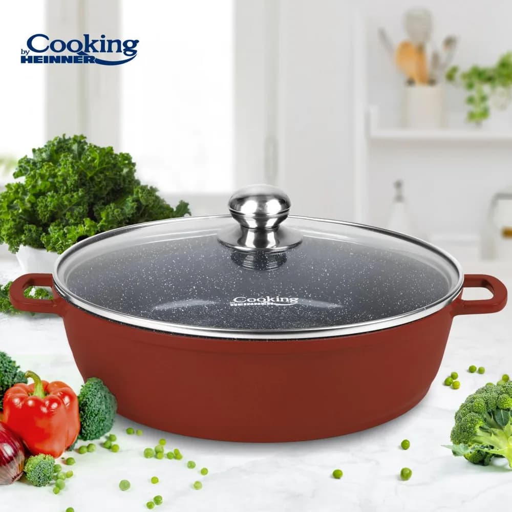 CRATITA ALUMINIU+CAPAC 40x9.8CM, 11 L, CALABRIA, COOKING BY HEINNER — miniatură