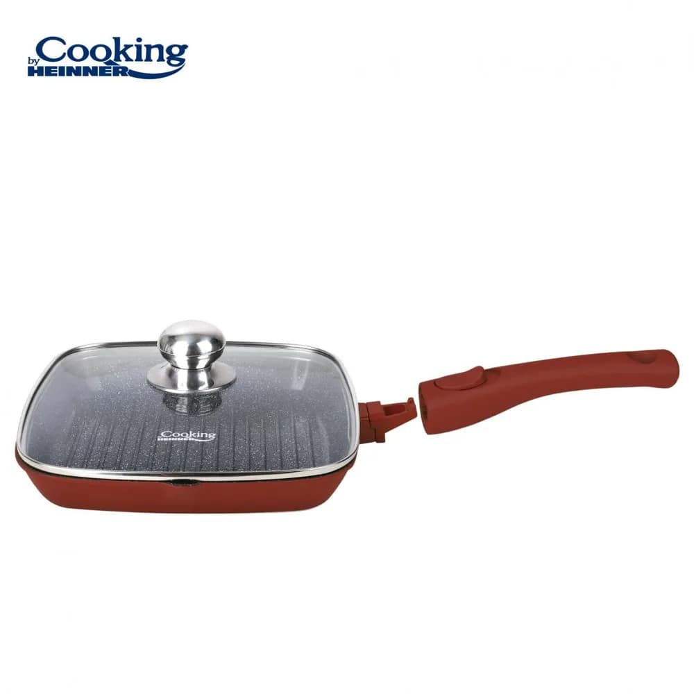 TIGAIE GRILL ALUMINIU TURNAT+CAPAC 24x4 CM,CALABRIA, COOKING BY HEINNER — miniatură