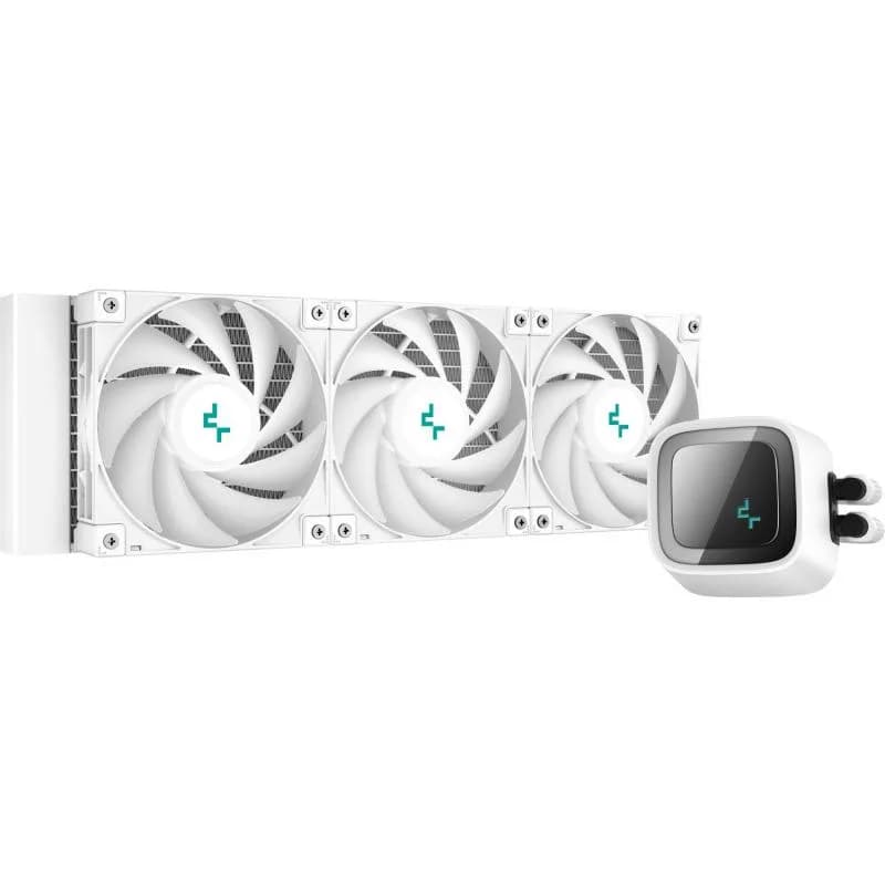 Cooler Procesor DeepCool LS720 WH, Lichid, 12 cm, 3 ventilatoare, aRGB — miniatură