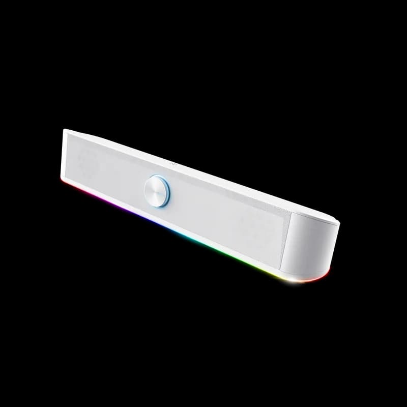 Soundbar Trust GXT 619W Thorne, putere maxima iesire 12W, freccventa raspuns 150 Hz - 20.000 Hz, impendata difuzor 4 Ohm, cu iluminare, alb — miniatură