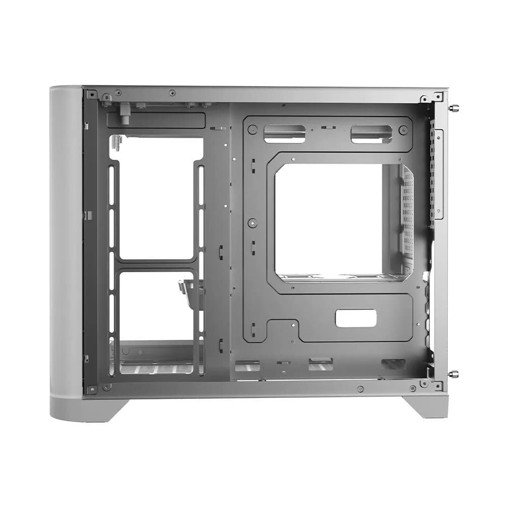 Carcasa 1stPLAYER® Gaming UV6-wh, Micro-ATX, 6 ventilatoare aRGB, telecomanda, alb — miniatură