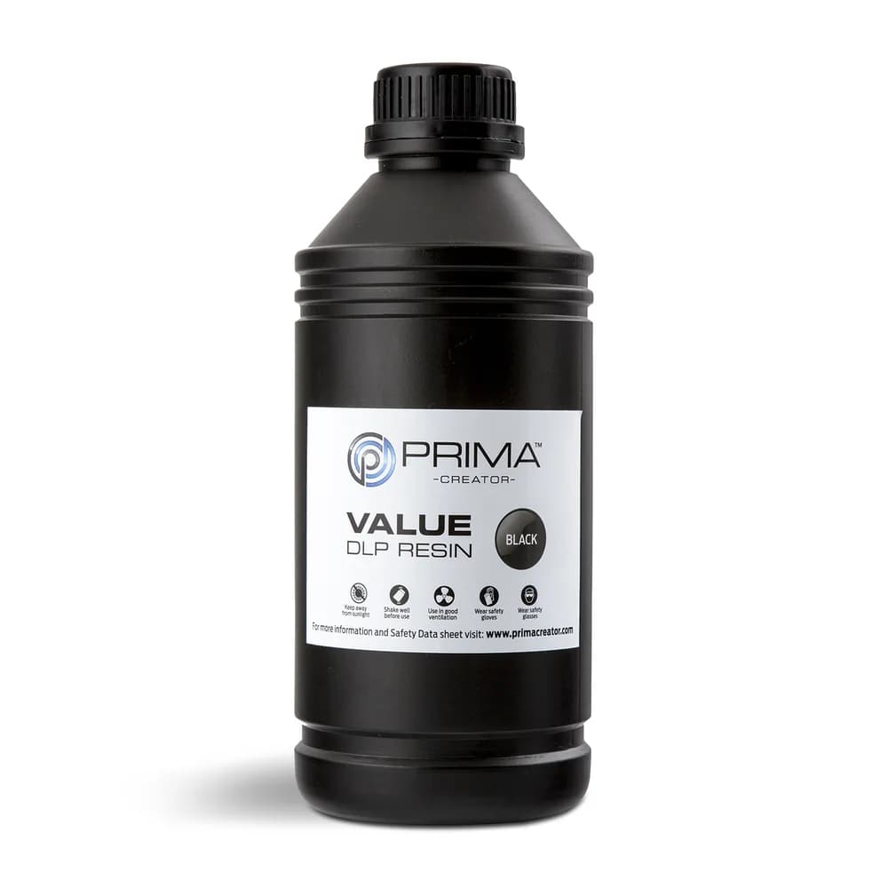 Rășină 3D PrimaCreator Value UV / DLP – 1 kg – Black — miniatură