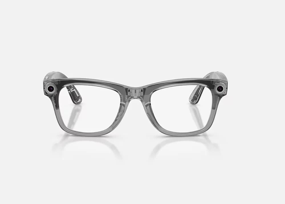 Ray-Ban Meta Wayfarer Gen 2 AI Glasses Shiny Transparent Grey/Sapphire Transitions RW4012 6840MF 53 — miniatură