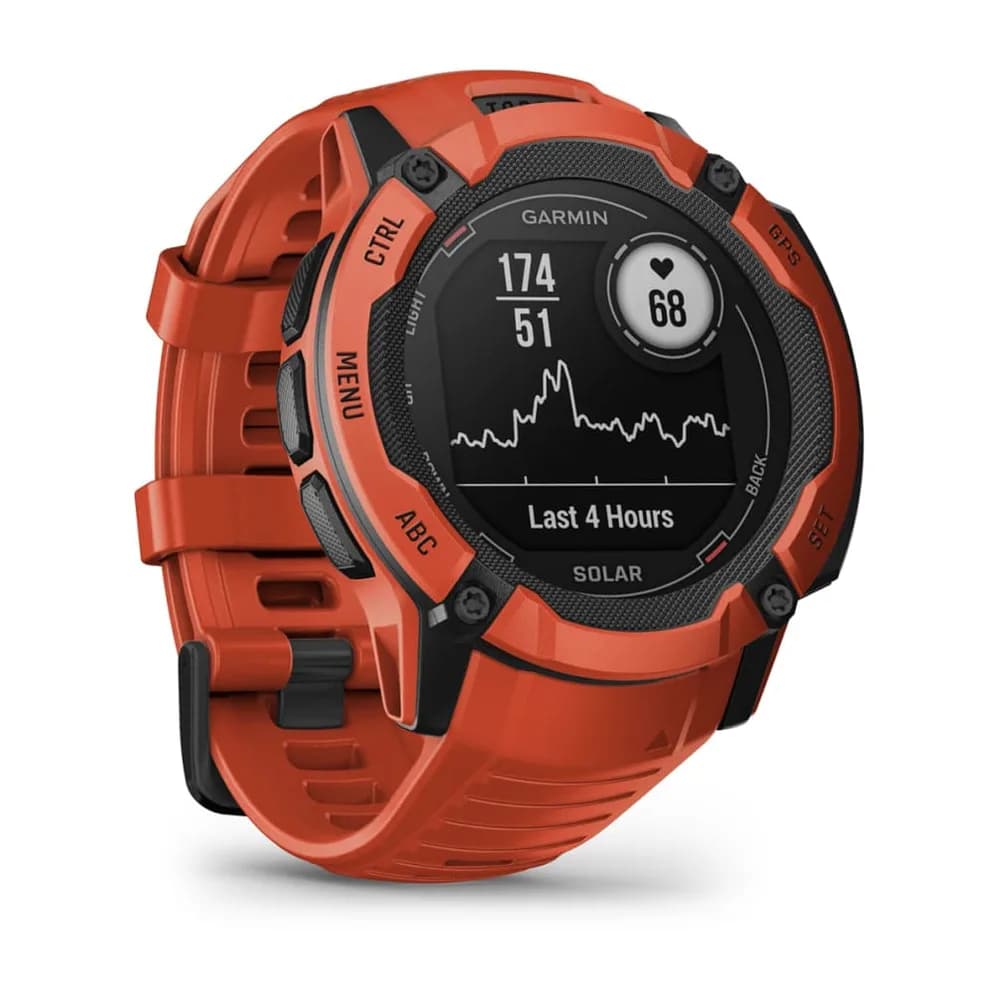Smartwatch Instinct 2X Solar 2.79cm (1.1") MIP, 50mm, Digital, 176x176px, Touchscreen Graphite GPS (satellite), Rosu"010-02805-01" — miniatură