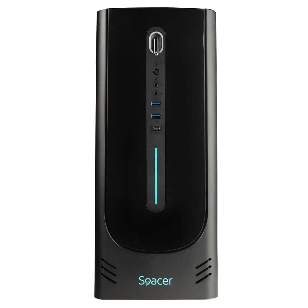 Sistem Desktop PC Office Spacer DeskPro R3, AMD Ryzen 3 3200, 8 GB DDR4, 240 GB SSD, No Os, negru,"SPACER-DeskPro-R3.3200-8D4S240" — miniatură