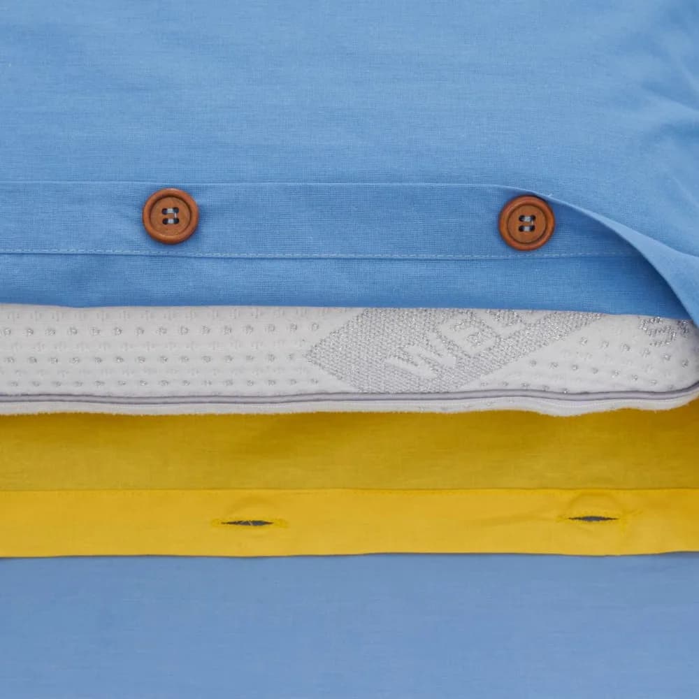 SET DE PAT DUBLU BBC YELLOW/BLUE — miniatură