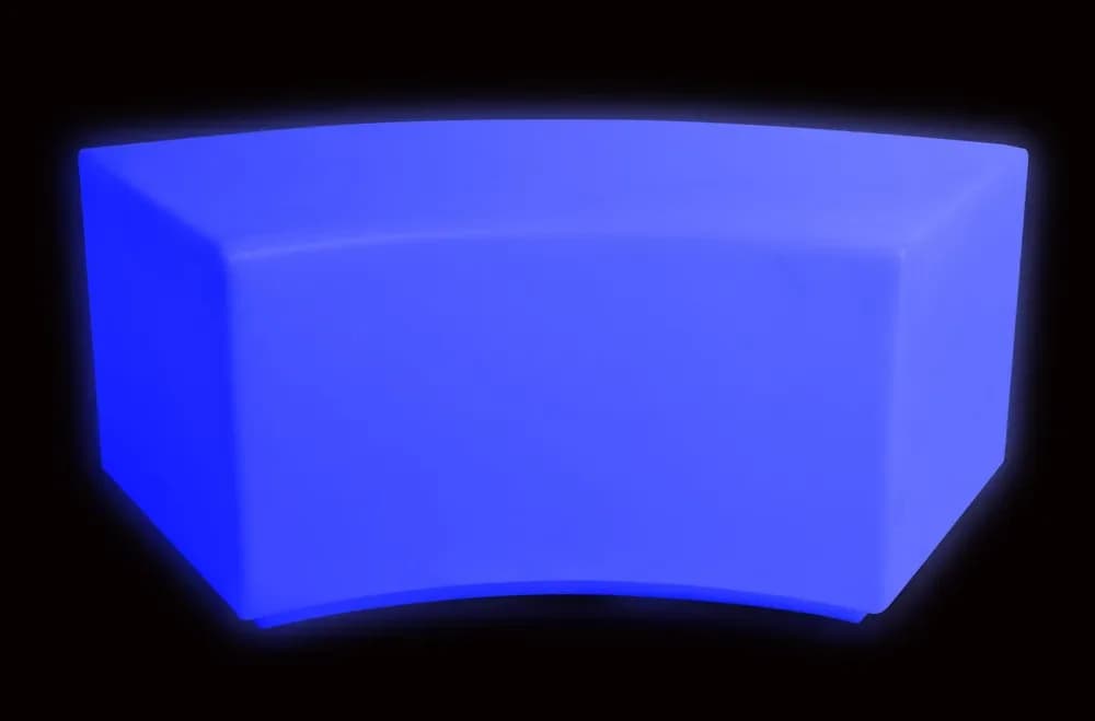 Banchetă curbată luminoasă cu schimbare de culoare — miniatură