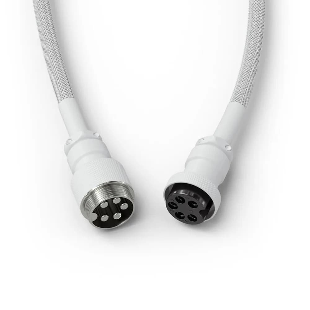 Glorious cablu tastatura Coiled Ghost, USB-C - USB-A, 1.37m, Alb "GLO-CBL-COIL-WHITE" — miniatură