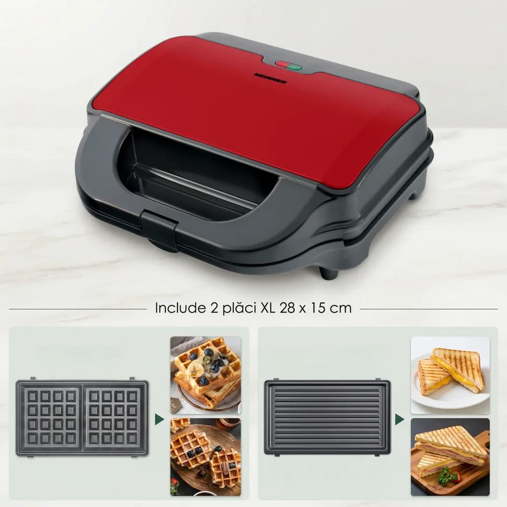 SANDWICH MAKER HEINNER SM-2H900BKS — miniatură