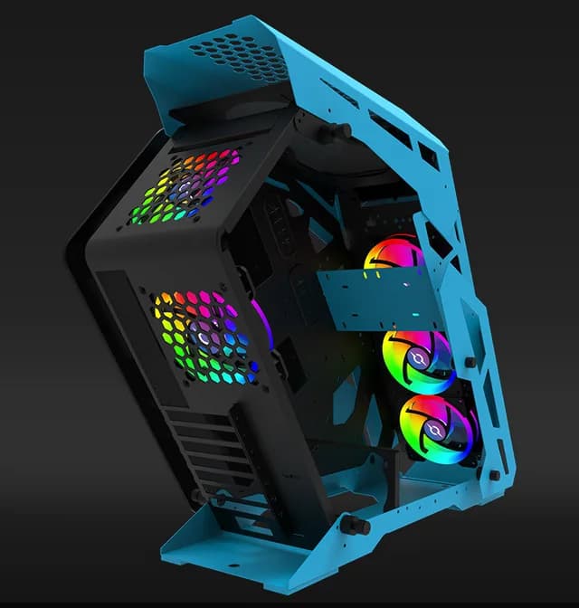Carcasa Aqirys Procyon, RGB, Mid Tower, Blue — miniatură