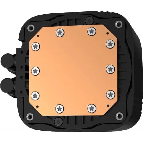 COOLER DeepCool "LS520S Zero Dark", lichid, skt. Intel LGA1700/1200/115x,AMD AM5/AM4, radiator aluminiu,3100 RPM,2x120mm,500-2500 rpm,4-pin, LED alb, negru, "R-LS520-BKNNMM-G-1" — miniatură