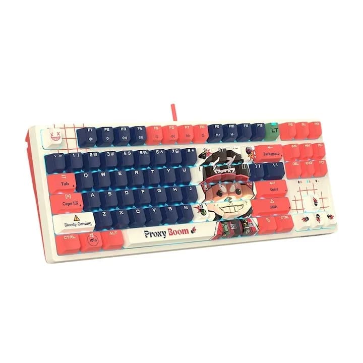 Tastatura gaming Bloody "AT87" Alpha Optical Switch Performance Keyboard USB Proxy Boom, US Layout "AT87 Proxy Boom" 4711421 000741 — miniatură