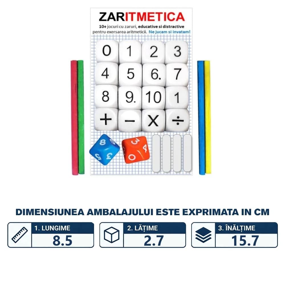 Joc educativ cu zaruri, Zaritmetica — miniatură
