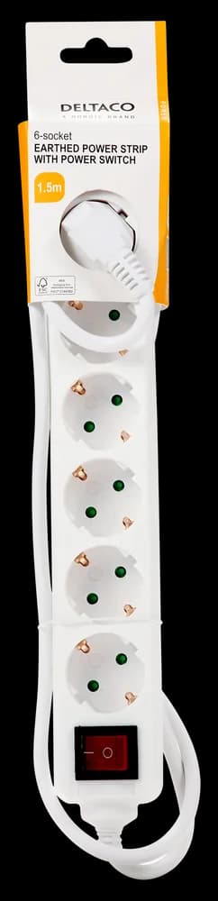 Accesoriu imprimantă 3D Deltaco 6 Socket Power Strip — miniatură
