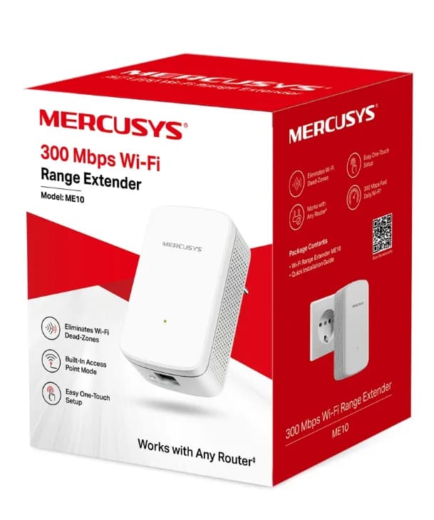 RANGE EXTENDER MERCUSYS 300MBPS, "ME10" — miniatură