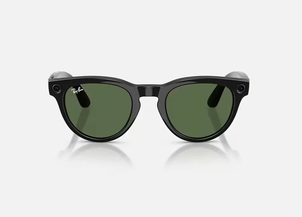 RayBan Meta HEADLINER Low Bridge Fit - Shinny Black - G-15 Green GEN2 — miniatură