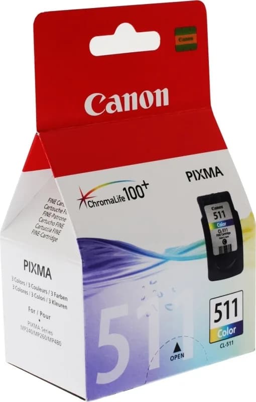 Cartus Cerneala Original Canon Color, CL-511, pentru Pixma IP2700|MP230|MP240|MP250|MP260|MP270|MP280|MP282|MP480|MP490|MP495|MX320|MX330|MX340|MX350|MX360|MX410|MX420, 244, "BS2972B001AA"