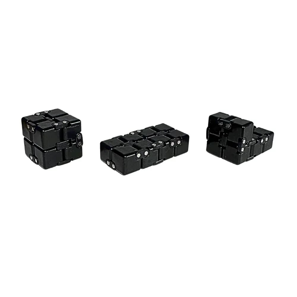 Jucărie fidget: Cub infinit: Negru — miniatură