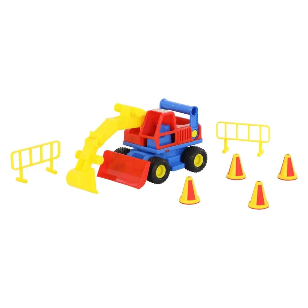 Excavator cu accesorii - ConsTruck, 29x16x16 cm, Wader — miniatură
