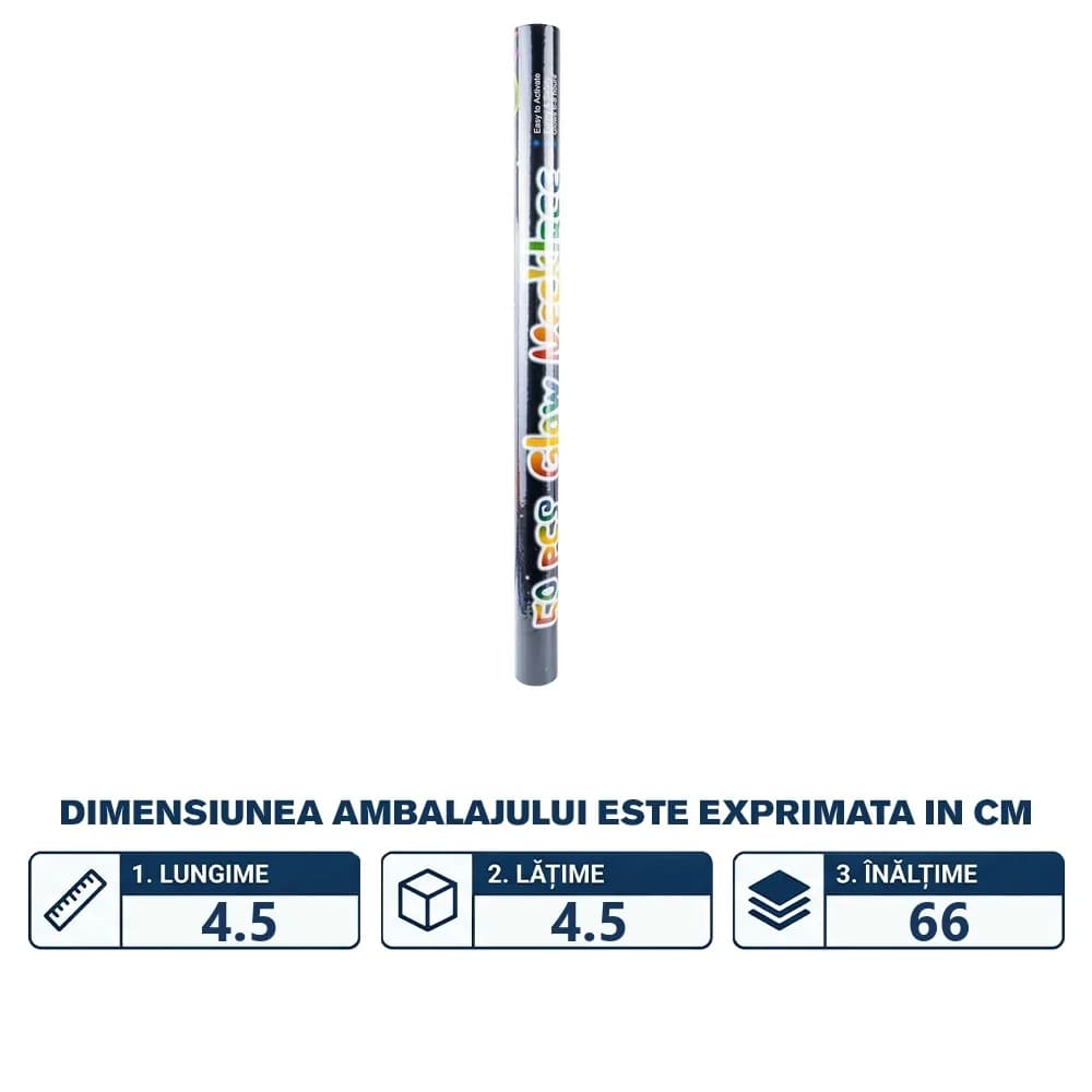 Coliere fosforescente, 50 buc/set — miniatură