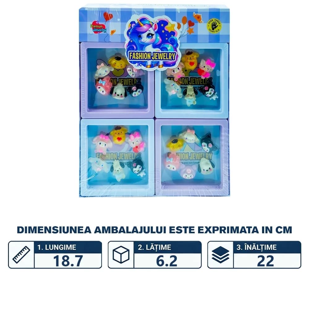 Accesorii frumusete, bijuterii, 12 buc/set — miniatură