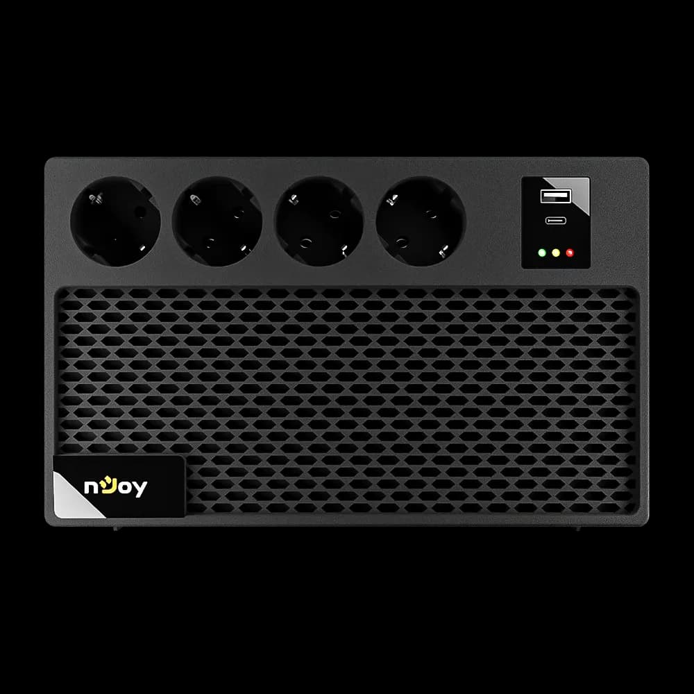 nJoy | UPCSBLS665TRPCG01B | Renton 650 PLUS | UPS |Line interactive | 650 VA | 360 W | Tower | Nr iesiri 4 Schuko, 1 x USB-C, 1 x USB-A | Intrare Schuko "UPCSBLS665TRPCG01B" — miniatură