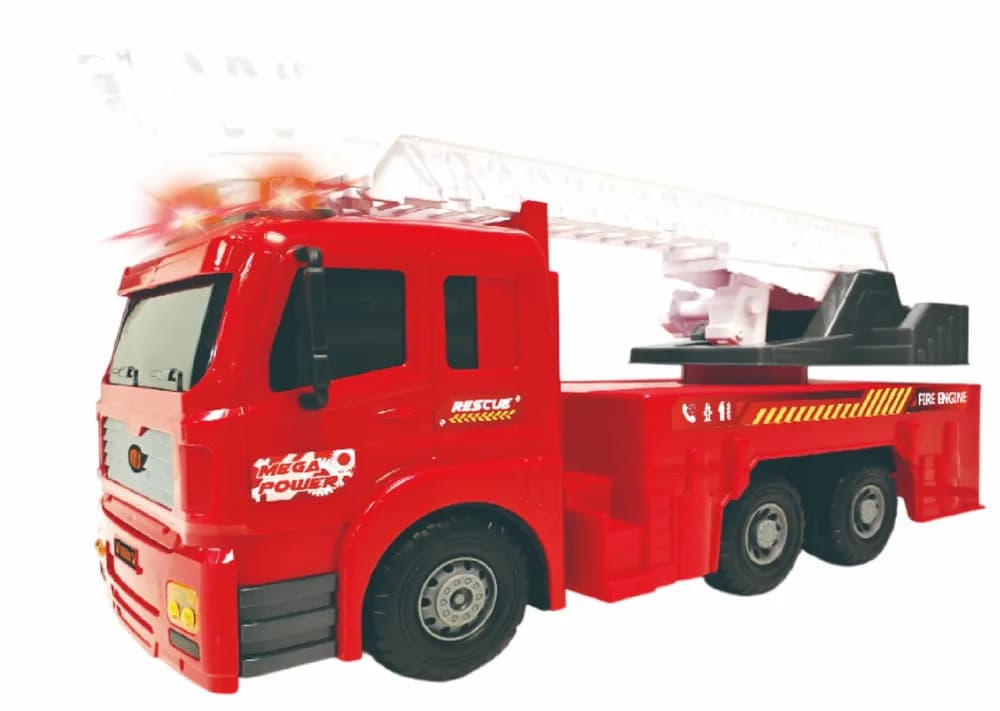 VEHICULE CU LUMINI, SUNETE SI FRICTIUNE, SCARA 1/6, DIVERSE MODELE- BASCULANTA SI AUTOSPECIALA POMPIERI — miniatură