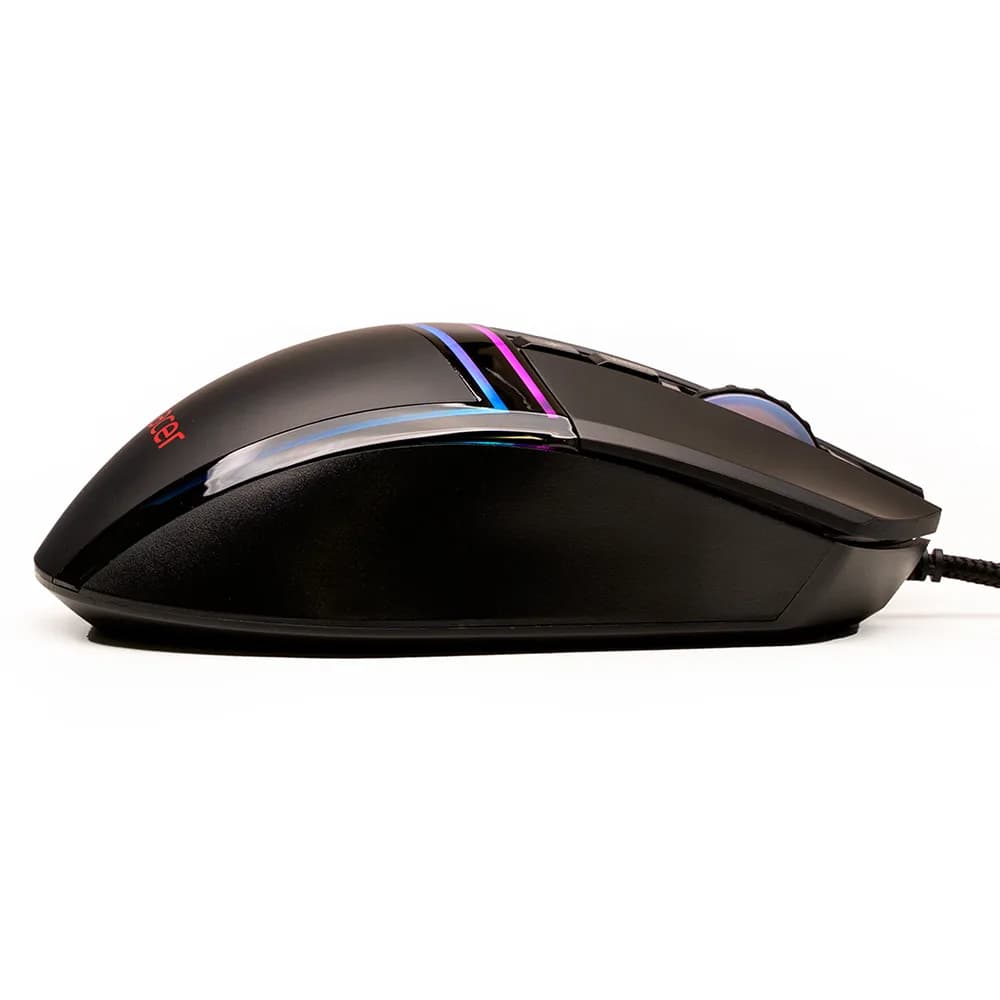 MOUSE Spacer - gaming, gaming, cu fir, USB, optic, 12.000 dpi, butoane/scroll 7/1, iluminare RGB, negru, "SPGM-ALIEN-PRO" — miniatură