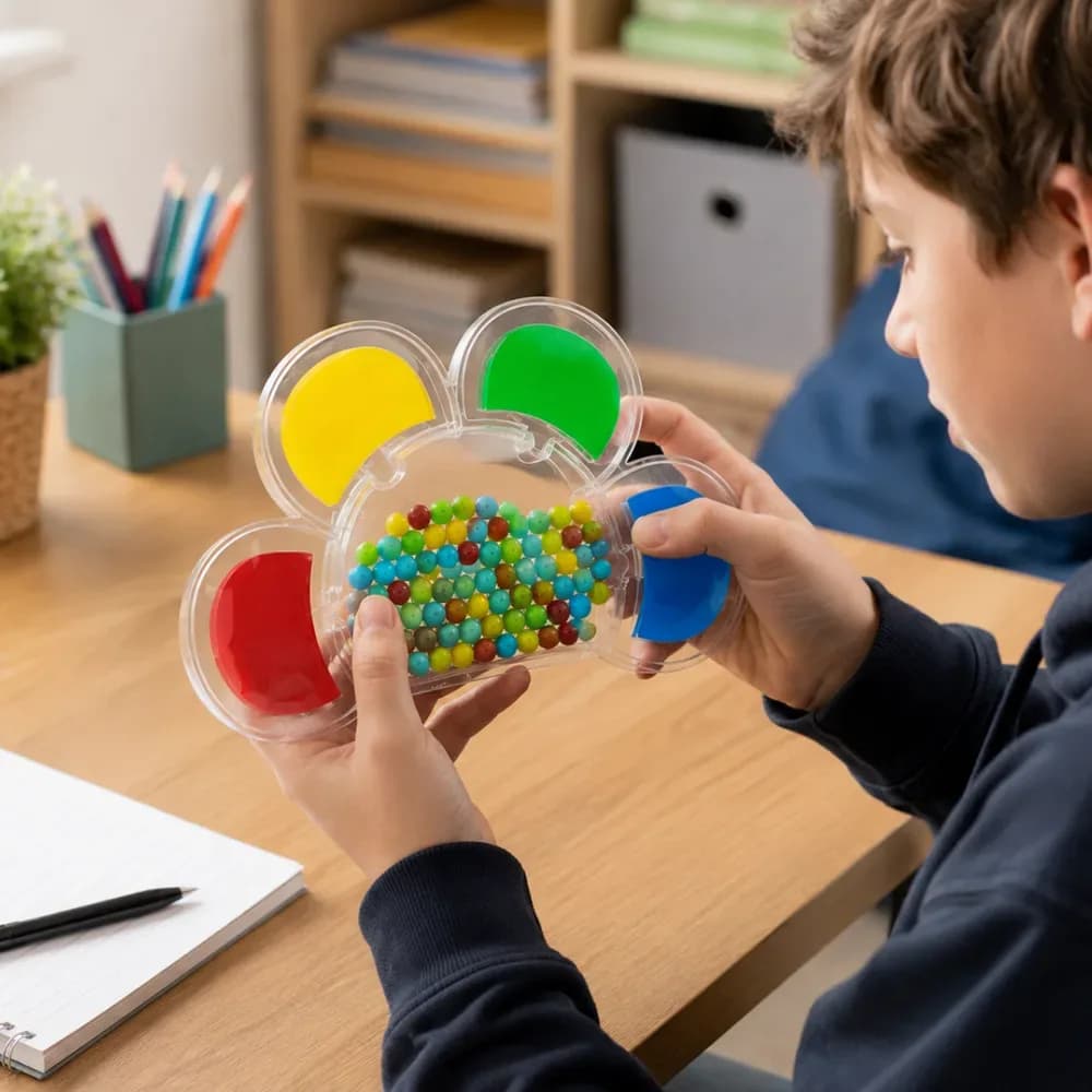 PUZZLE FIDGET DE POTRIVIRE CU MĂRGELE-FLOARE — miniatură