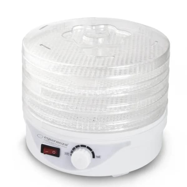 Deshidrator pentru alimente Esperanza Delicatesse EKD003 250W 4 tavi Alb "EKD003"