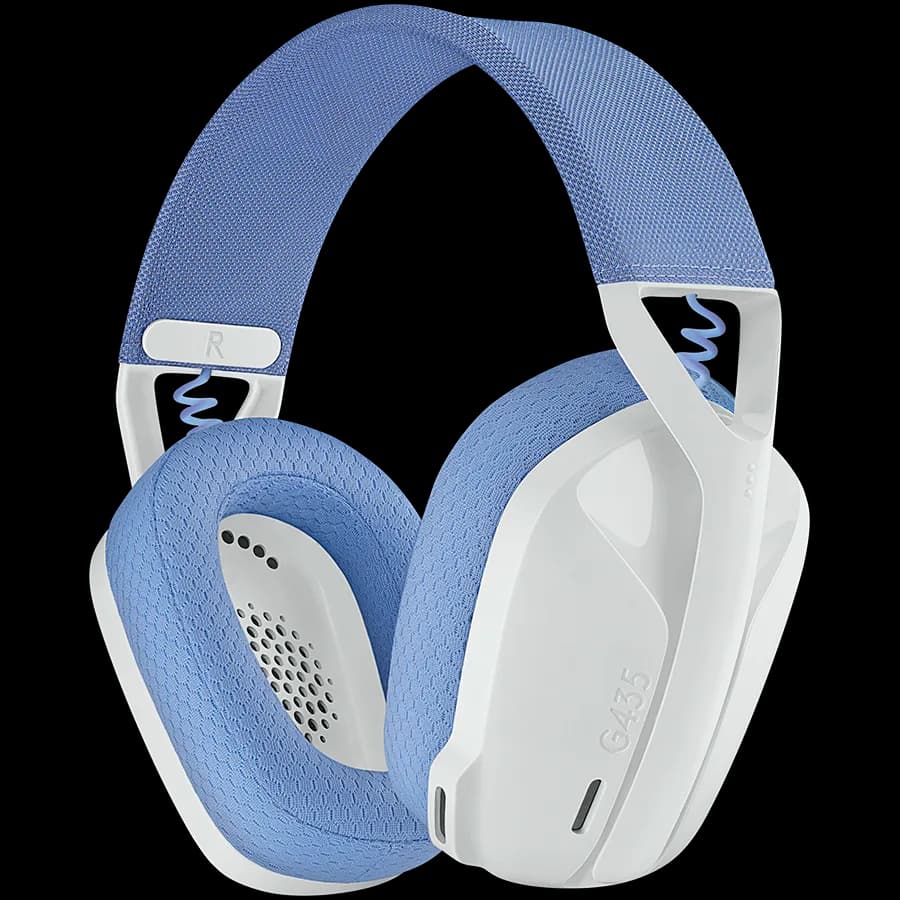 LOGITECH G435 LIGHTSPEED Wireless Gaming Headset - WHITE - 2.4GHZ - EMEA - 914, "981-001074"