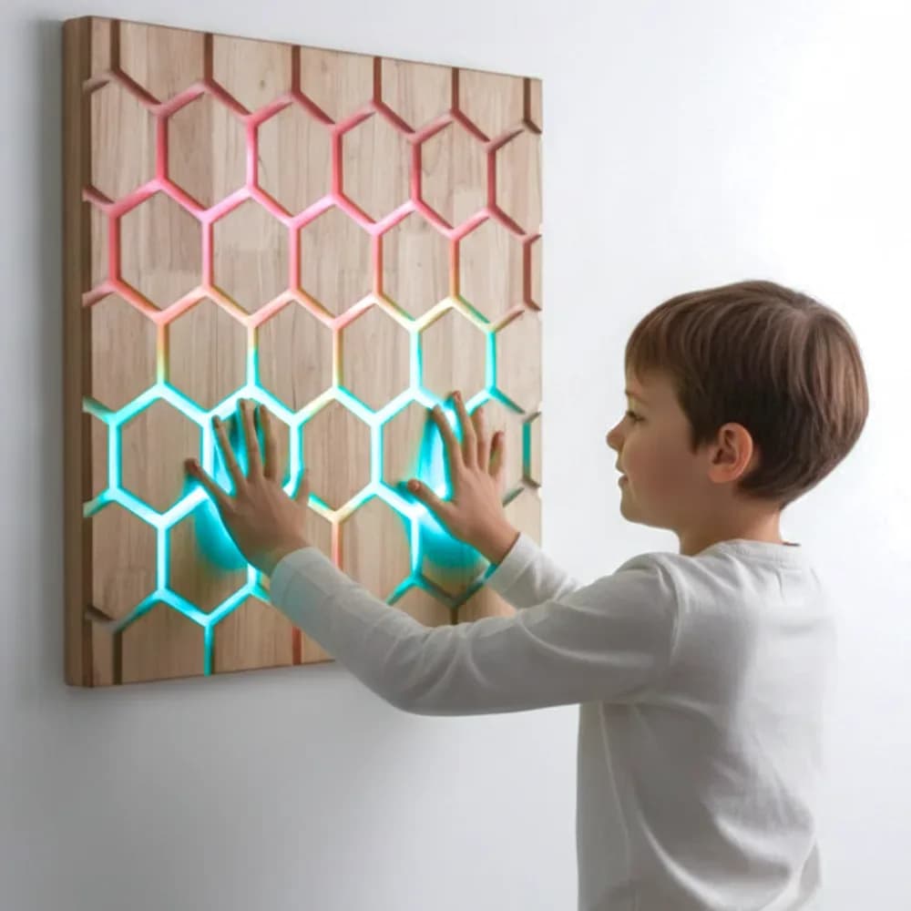 Panou fagure interactiv tactil, montabil pe perete