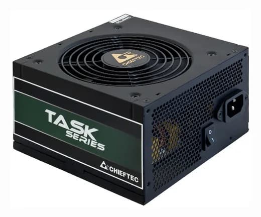 SURSA Chieftec Task 600 W, non-modulara, certificare 80 Plus Bronze, ventilator 120mm, PCI-E 6+2 pin x 2, SATA x 6, "TPS-600S"