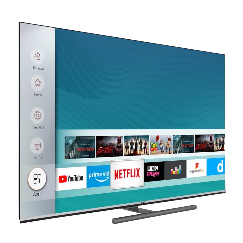 AURORA OLED TV HORIZON 4K-SMART 55HZ9930U/B, 55", 4K Ultra HD (2160p), Dolby Vision HDR / HDR10+ / HDR10 / HLG + MicroDimming, Digital TV-Tuner DVB-S2/T2/C, HOS 3.0 SmartTV-UI (WiFi built-in) +Netflix +PrimeVideo +Youtube, Amazon Alexa / WW Google Assistant, 1xLAN (RJ45), Wireless Display, DLNA 1.5 — miniatură