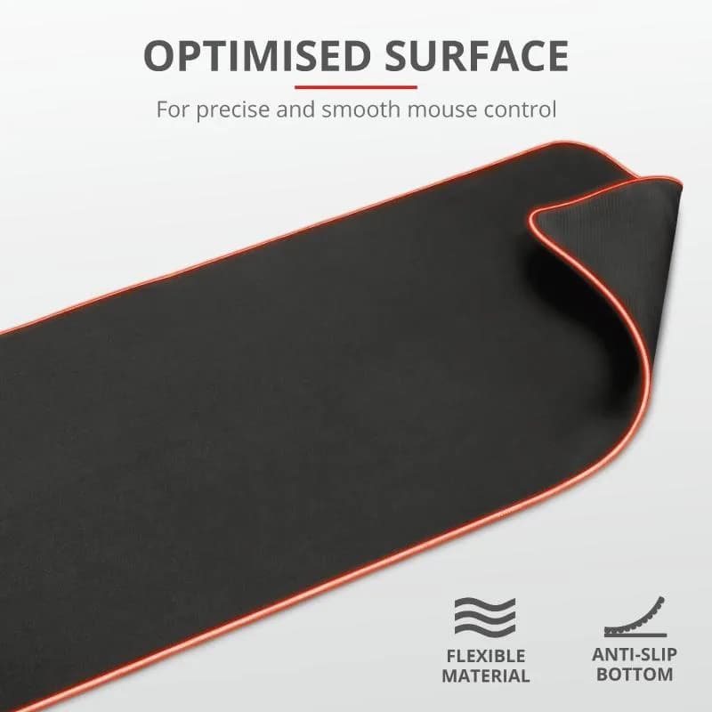 Mouse PAD TRUST, "GXT 764 GlideFlex", gaming , cu led, cauciuc si material textil, 930 x 300 x 3 mm, negru, "TR-23395" — miniatură