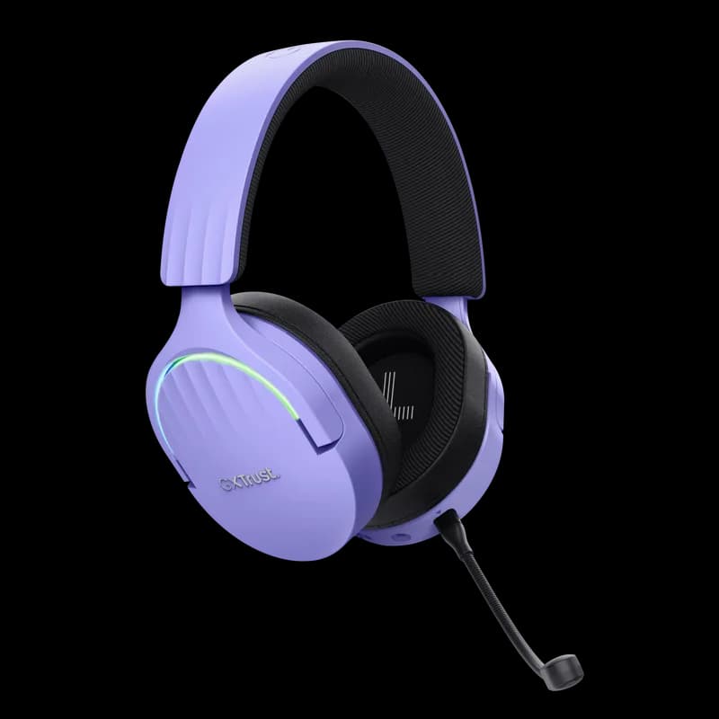 Casti Gaming Head-band Trust GXT 491P FAYZO, Wireless/Wired, mov — miniatură