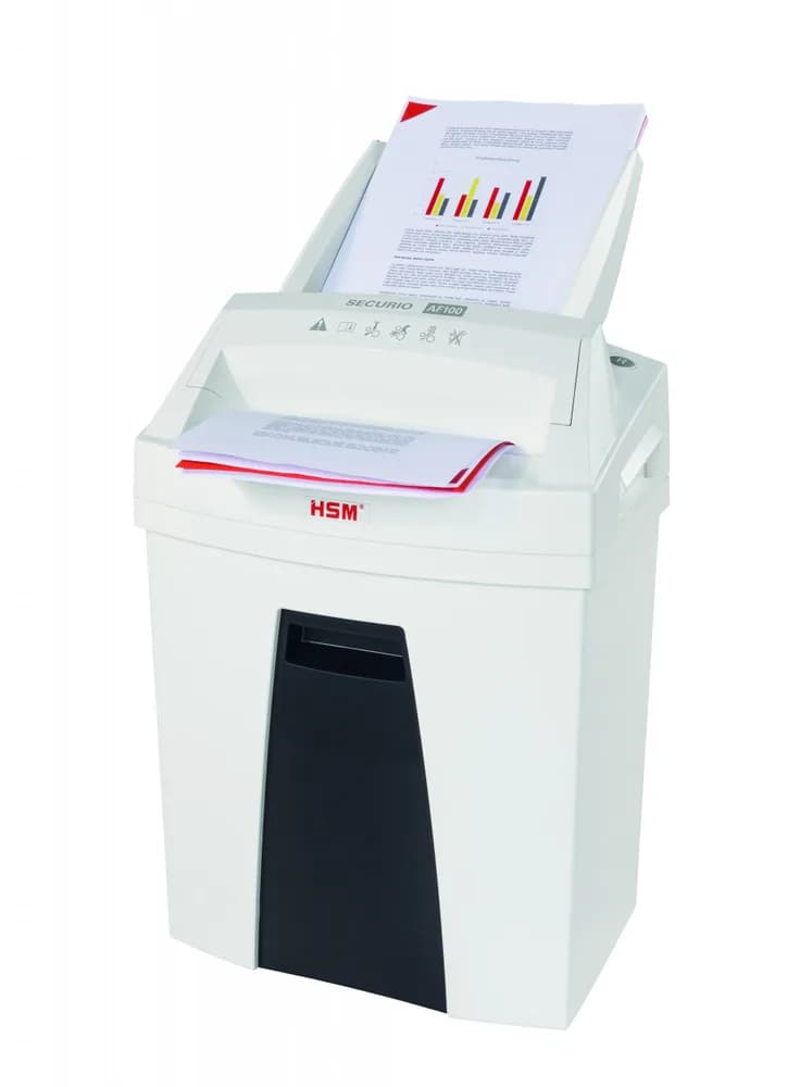 Distrugator documente automat HSM Securio AF100, 5-6 coli, cross cut (4.5 x 25mm), securitate 4 "H-2063111" — miniatură