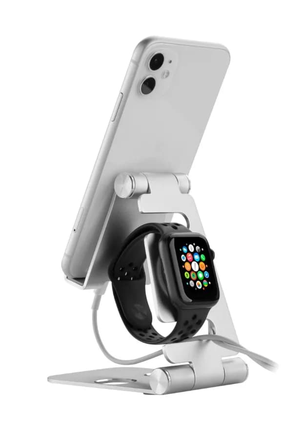 2in1 Suport telefon mobil și smartwach pliabil 12,1x7,5x2cm