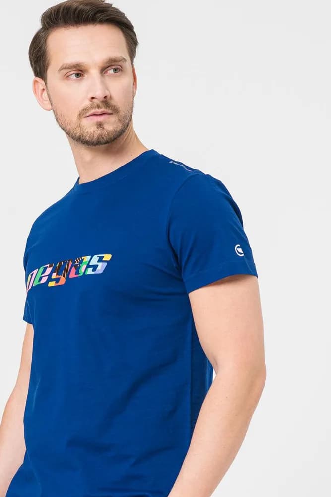 TRICOU LOGO MULTICOLOR BARBATI ROYAL BLUE-XL — miniatură