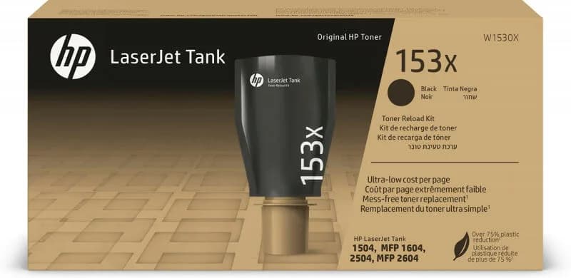 Toner Original HP Black, nr.153X, pentru LaserJet Tank 2504dw|LaserJet Tank MFP 2604sdw, 5k, incl.TV 1.2incl.TV "W1530X"